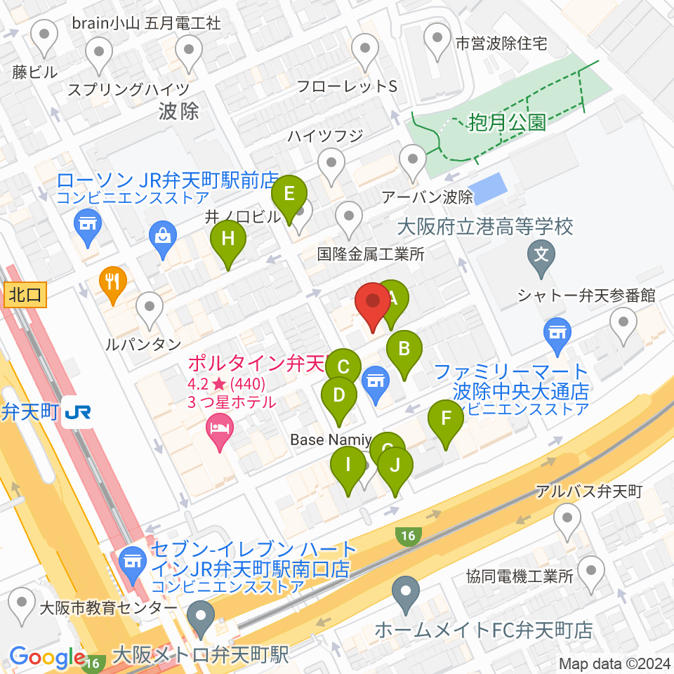 スタジオフリエ周辺の駐車場・コインパーキング一覧地図