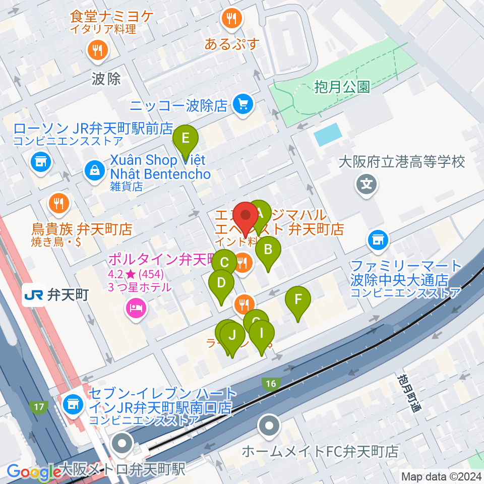 スタジオフリエ周辺の駐車場・コインパーキング一覧地図