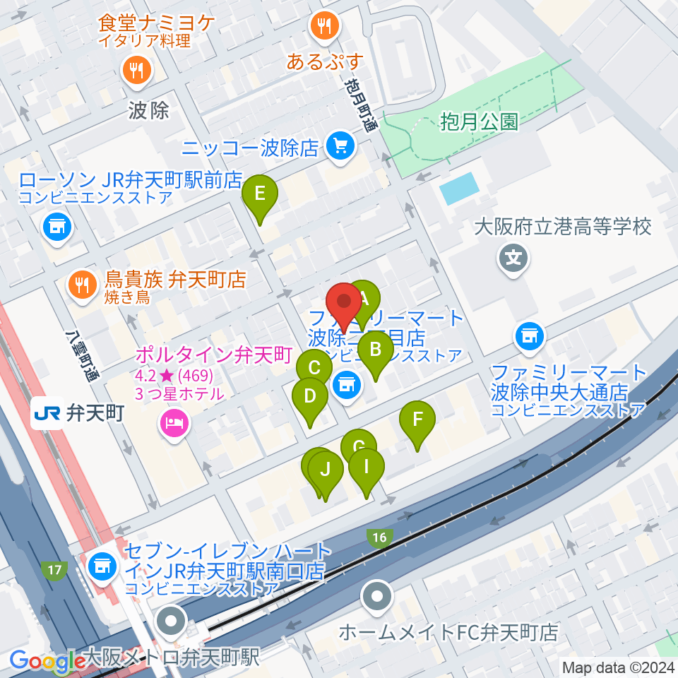 スタジオフリエ周辺の駐車場・コインパーキング一覧地図