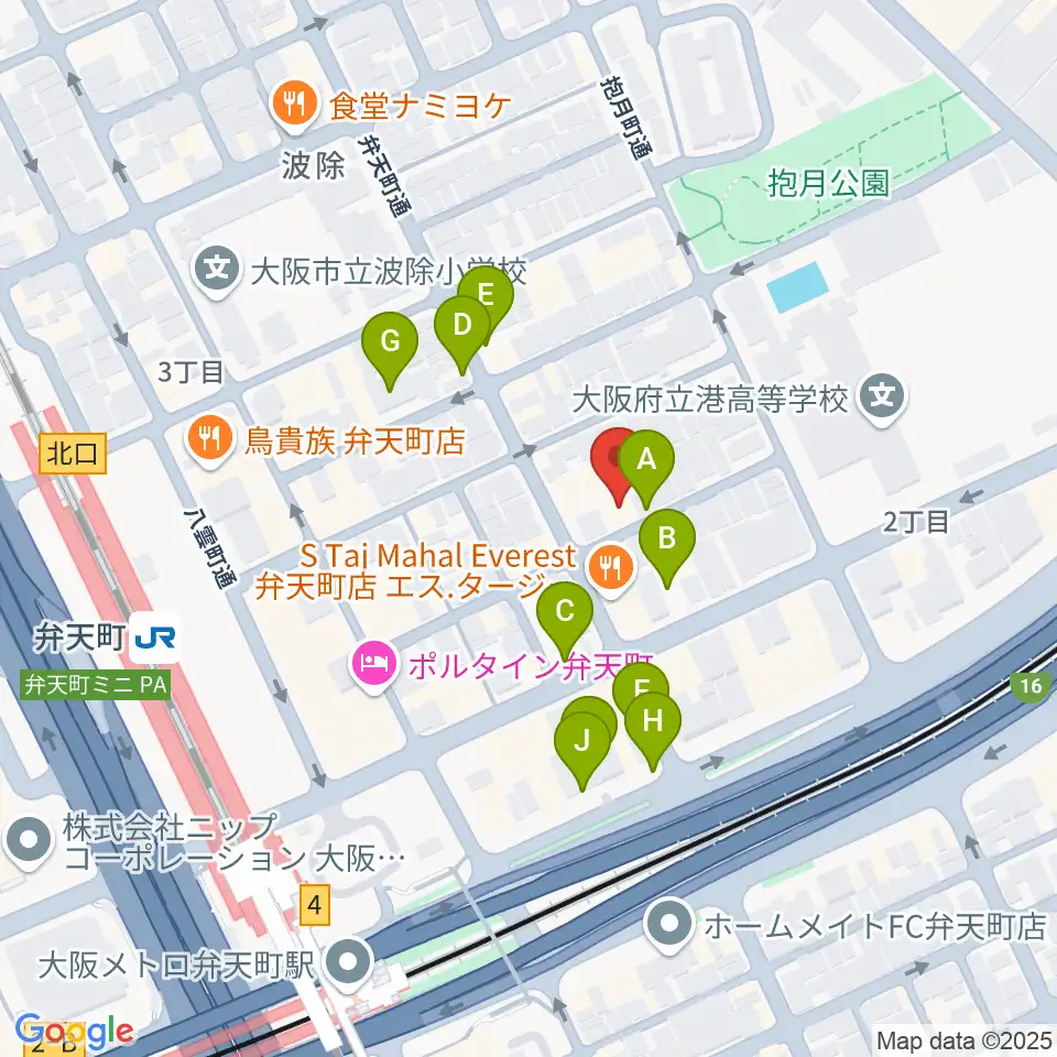 スタジオフリエ周辺の駐車場・コインパーキング一覧地図