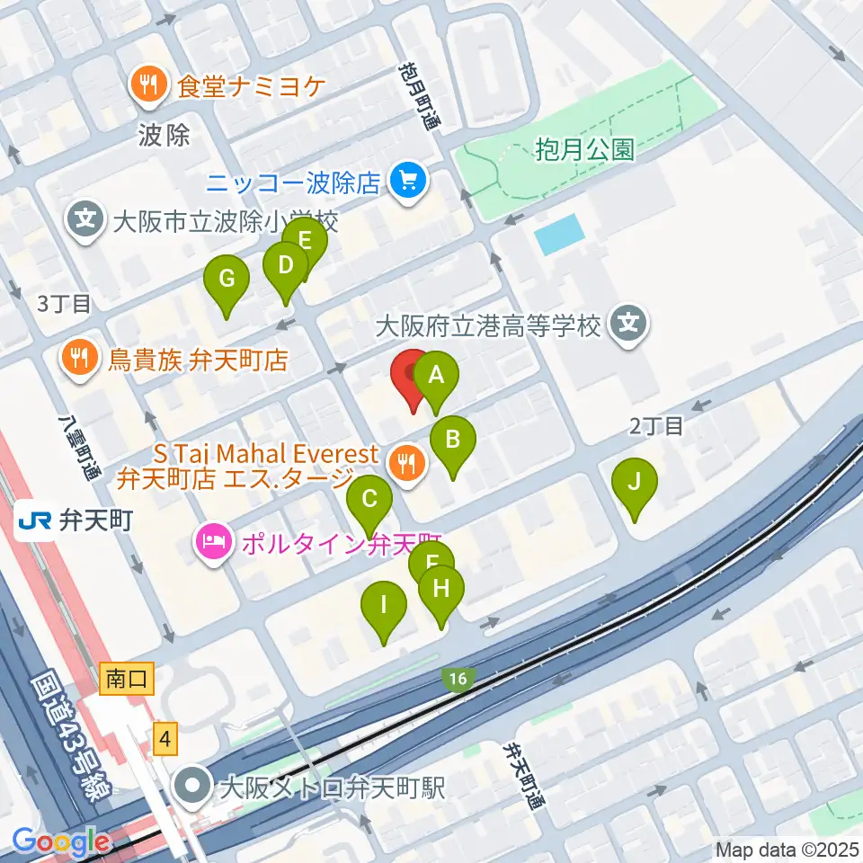 スタジオフリエ周辺の駐車場・コインパーキング一覧地図