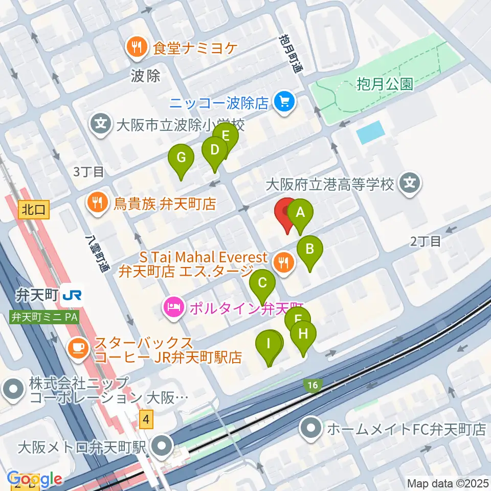 スタジオフリエ周辺の駐車場・コインパーキング一覧地図