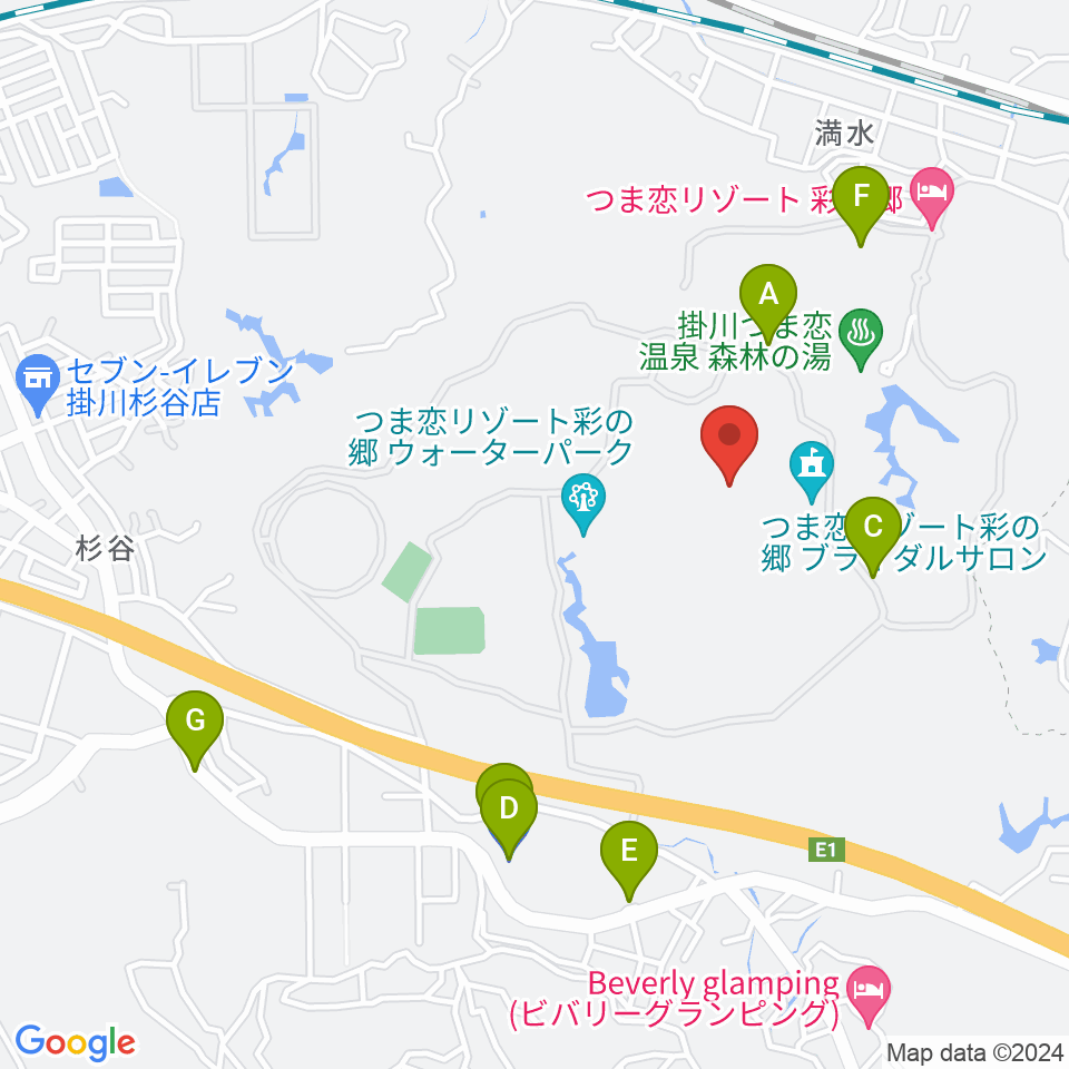 つま恋ミュージックガーデン周辺の駐車場・コインパーキング一覧地図