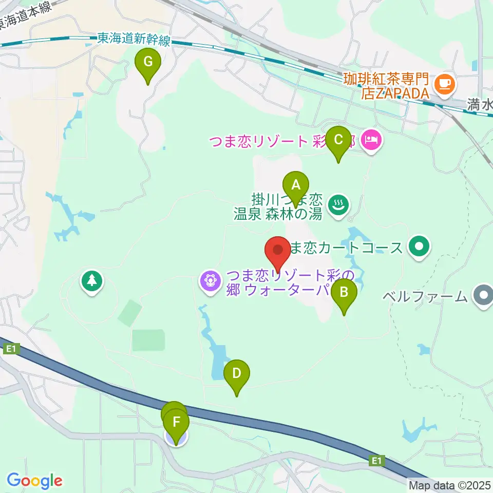 つま恋ミュージックガーデン周辺の駐車場・コインパーキング一覧地図