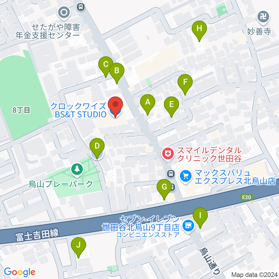 BS&T Studio周辺の駐車場・コインパーキング一覧地図