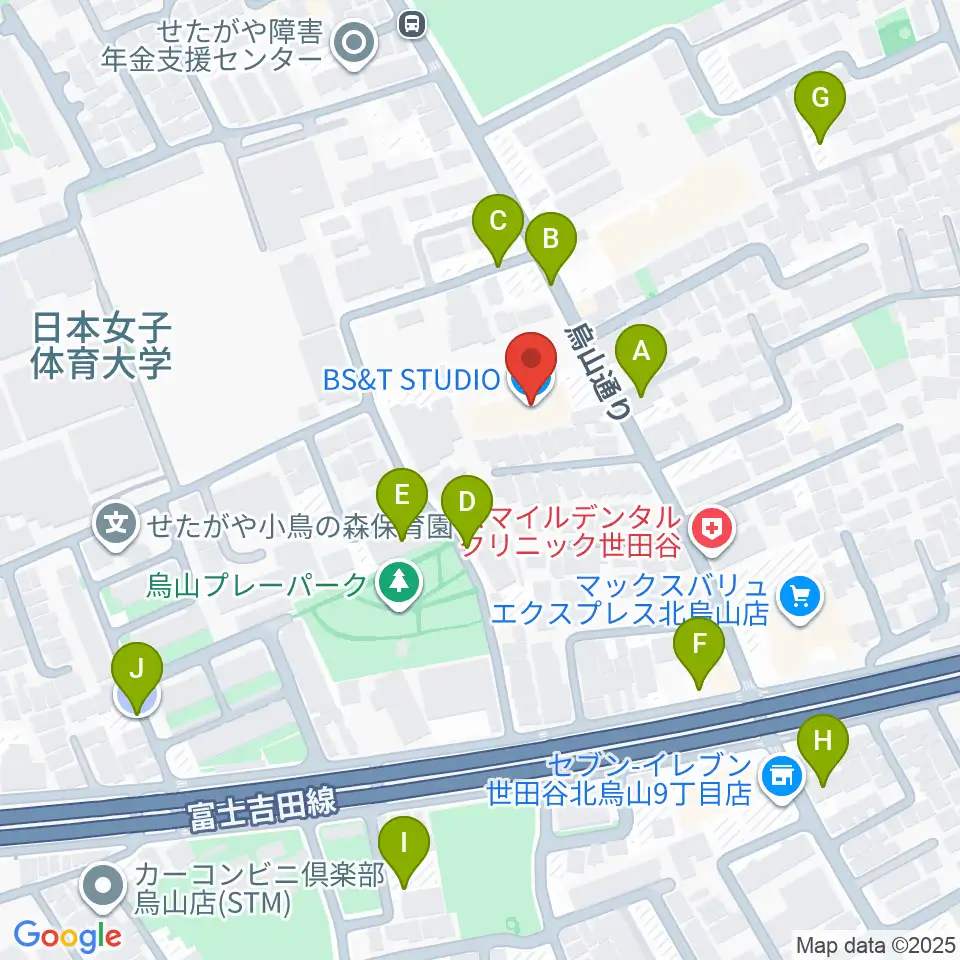 BS&T Studio周辺の駐車場・コインパーキング一覧地図