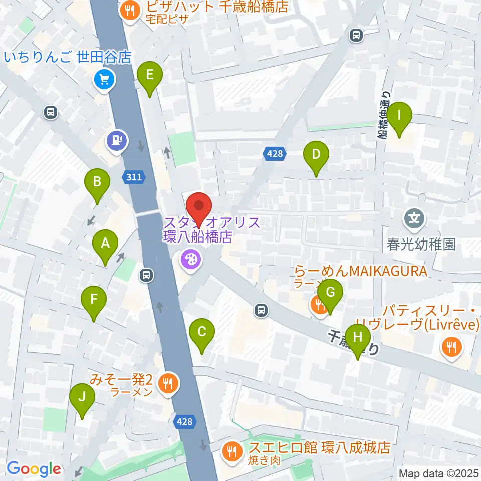 スターウッズ・レコーディングスタジオ周辺の駐車場・コインパーキング一覧地図
