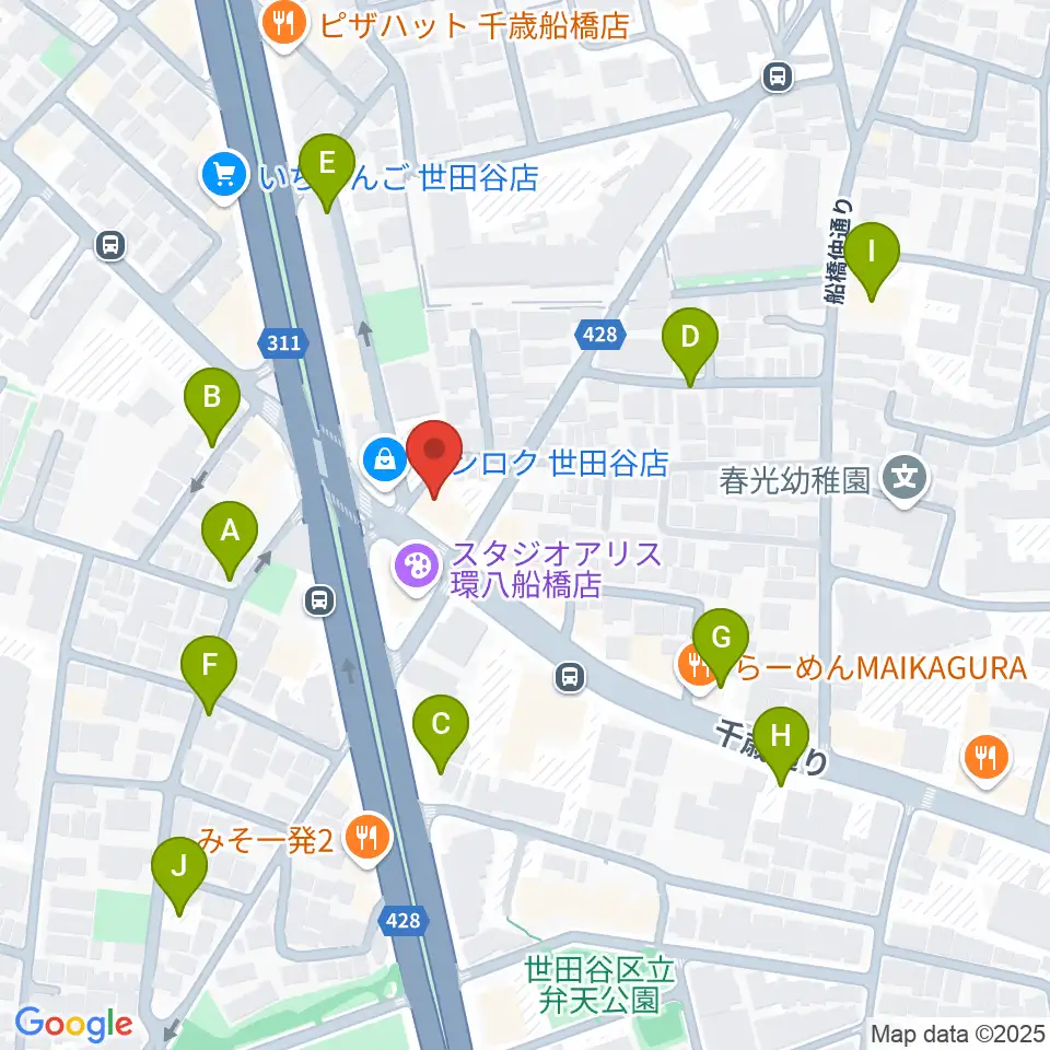 スターウッズ・レコーディングスタジオ周辺の駐車場・コインパーキング一覧地図