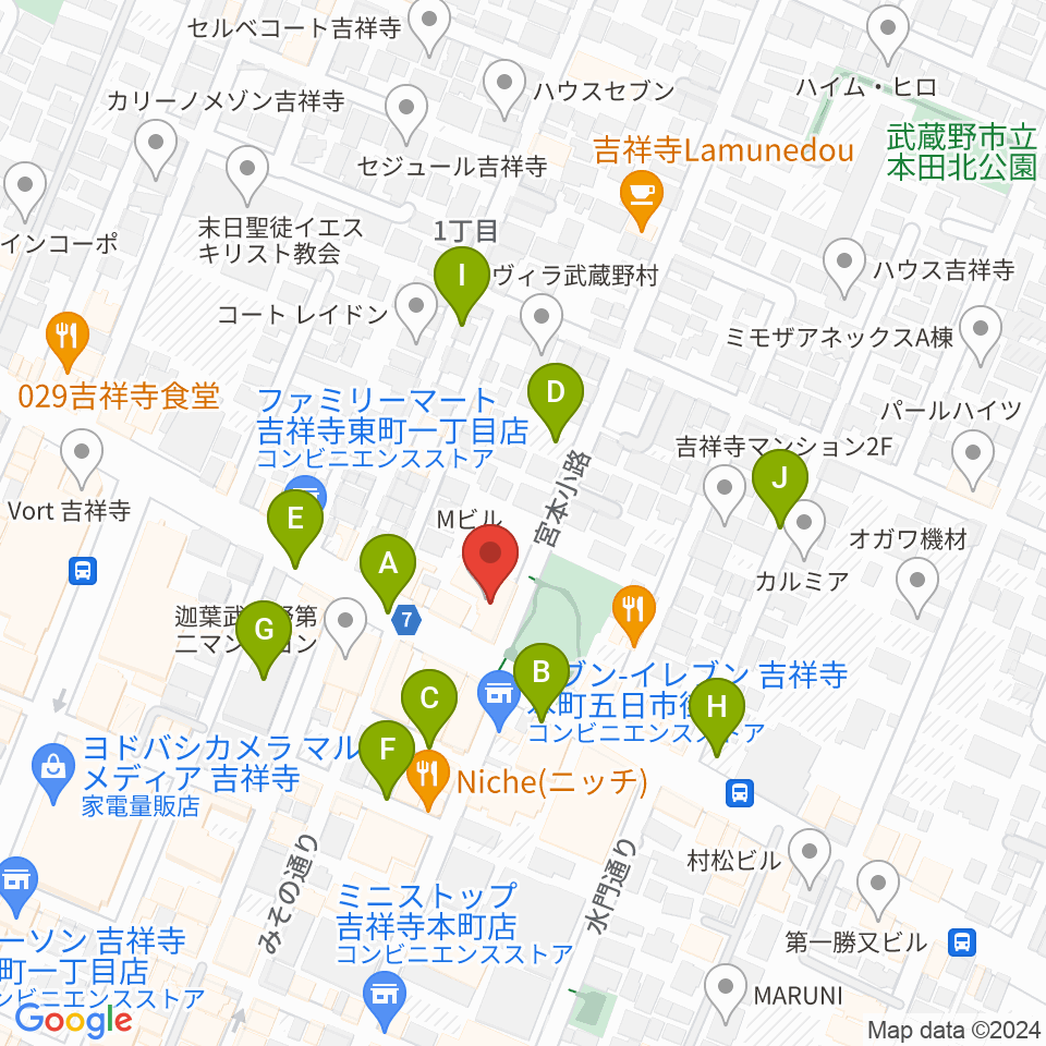 スタジオ・アルファ・ベガ周辺の駐車場・コインパーキング一覧地図