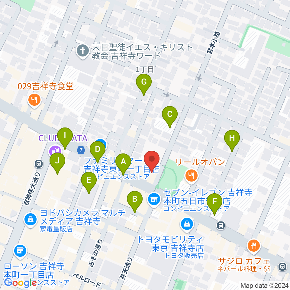 スタジオ・アルファ・ベガ周辺の駐車場・コインパーキング一覧地図