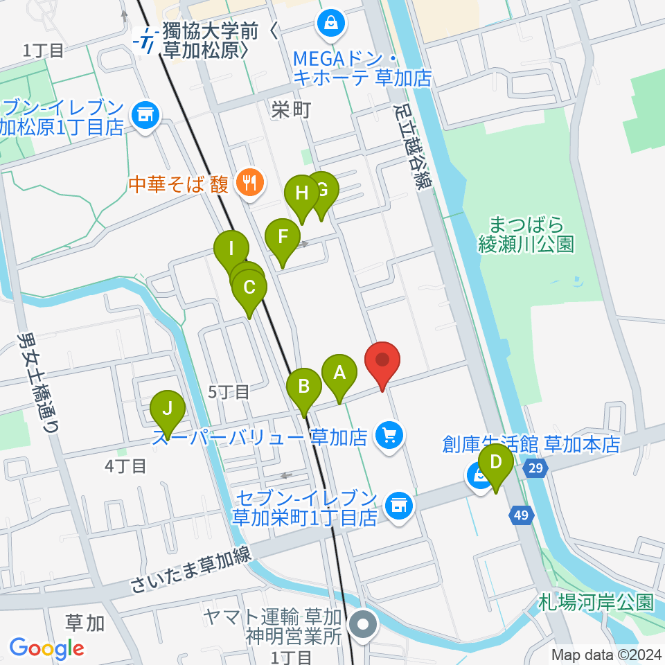 R-SPギター教室周辺の駐車場・コインパーキング一覧地図