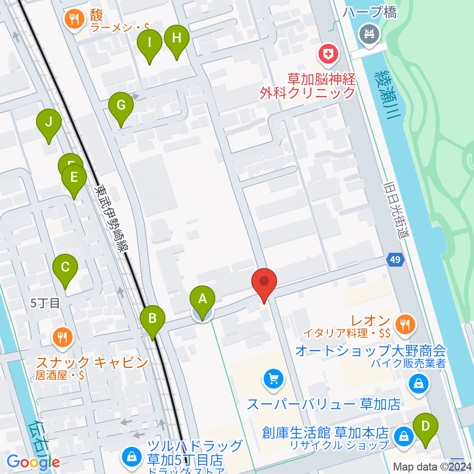 R-SPギター教室周辺の駐車場・コインパーキング一覧地図