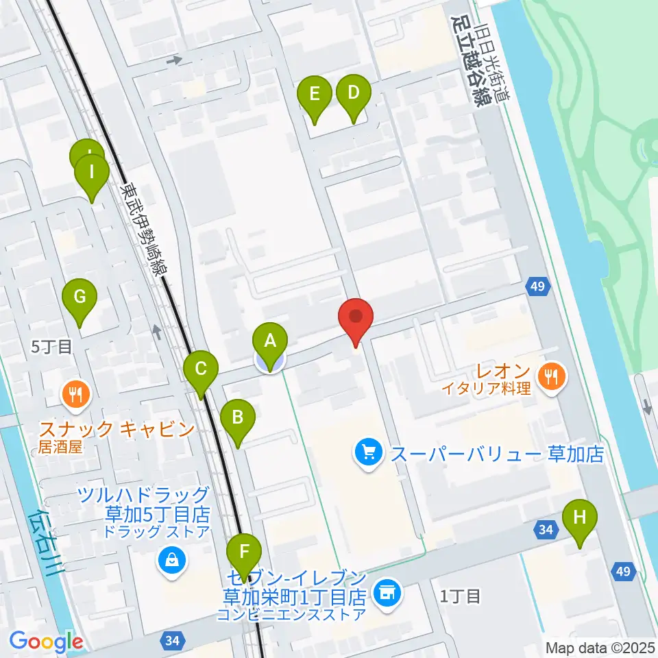 R-SPギター教室周辺の駐車場・コインパーキング一覧地図