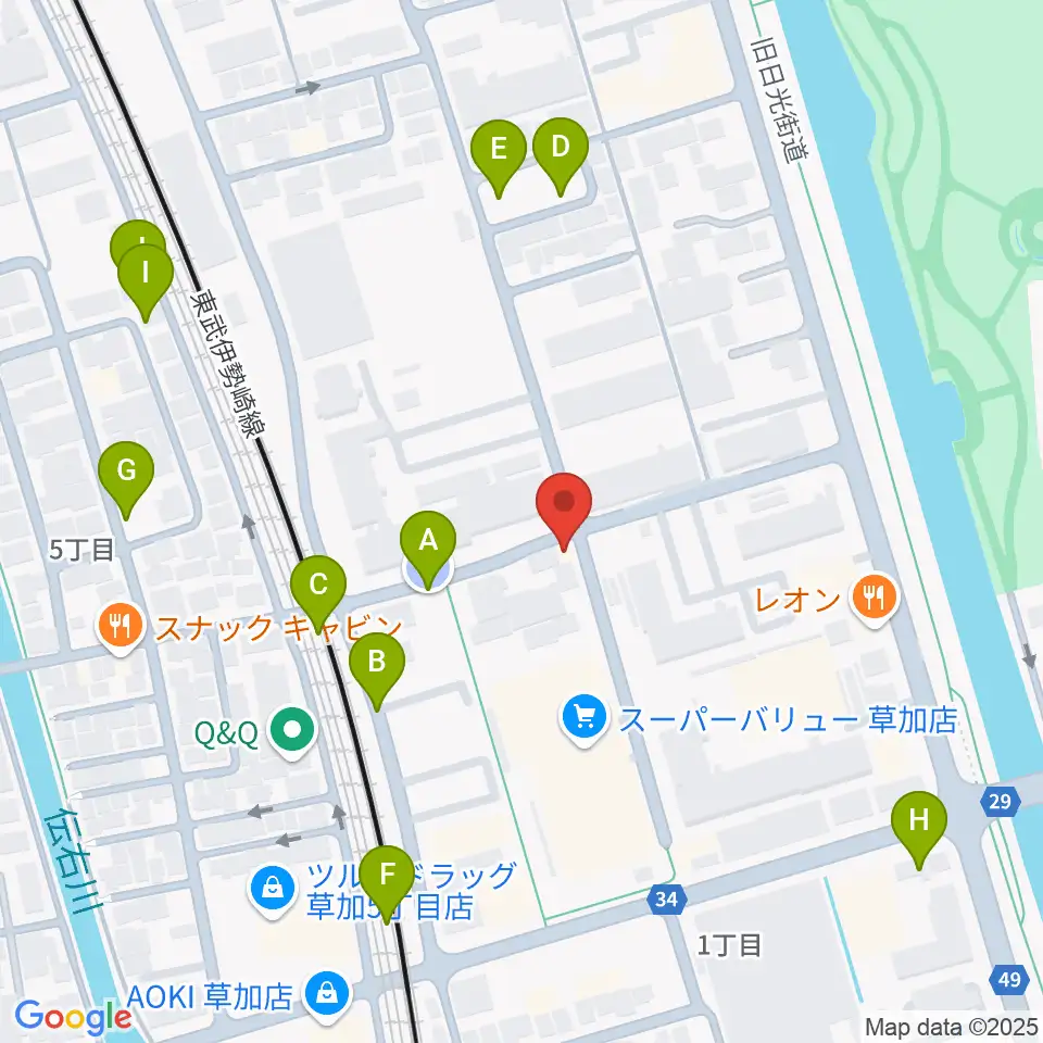 R-SPギター教室周辺の駐車場・コインパーキング一覧地図