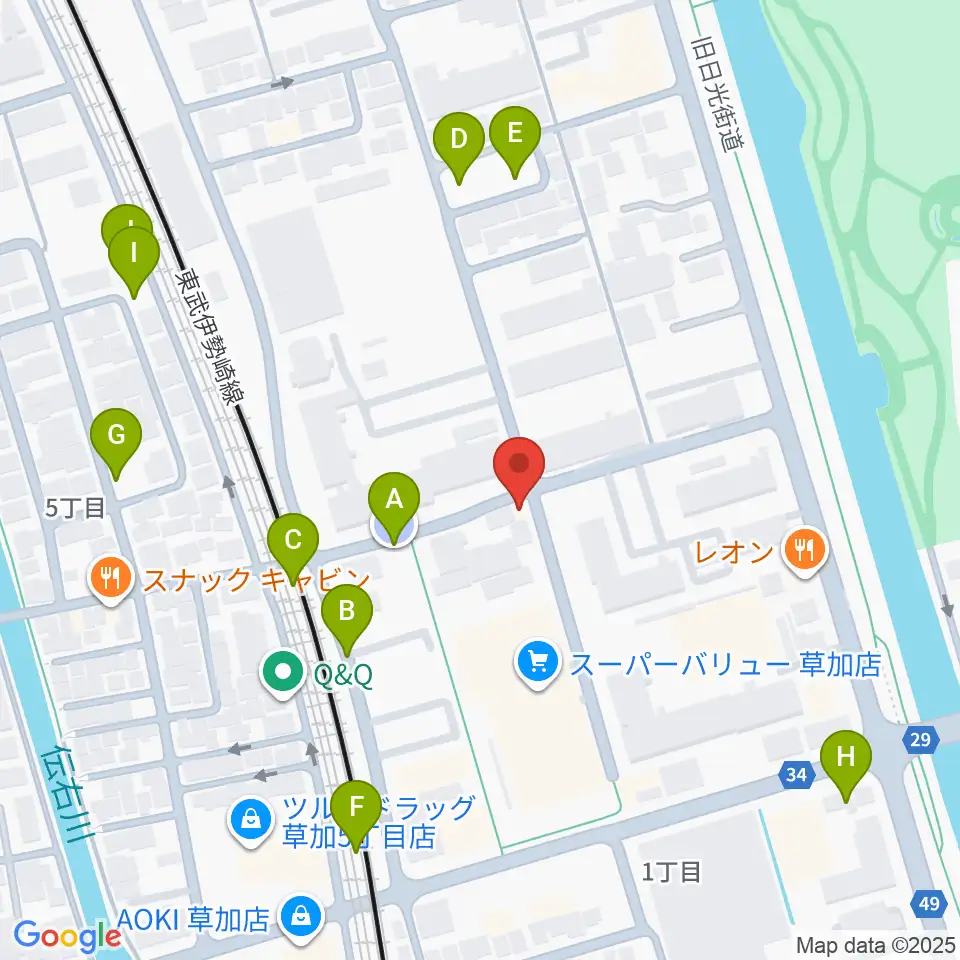 R-SPギター教室周辺の駐車場・コインパーキング一覧地図