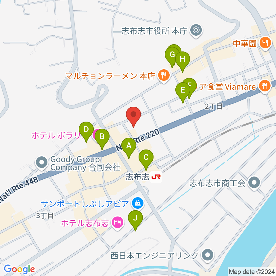 島津楽器 音楽教室周辺の駐車場・コインパーキング一覧地図