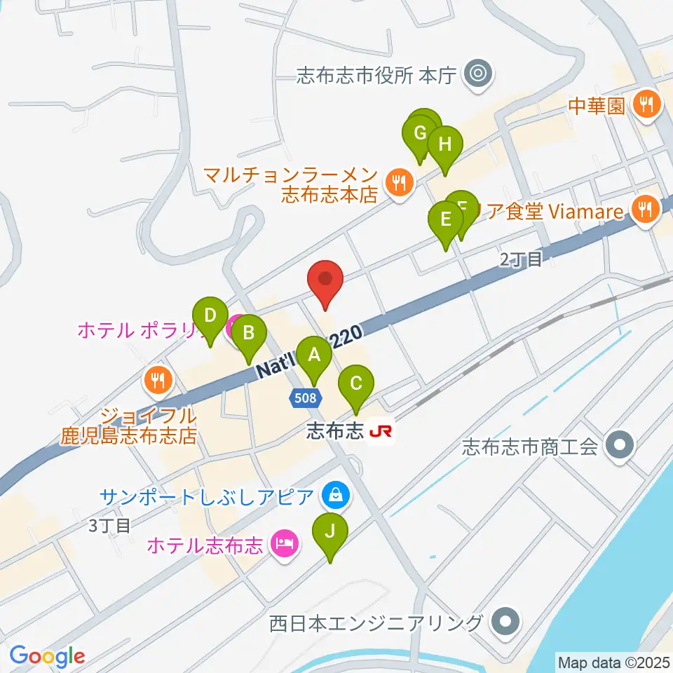 島津楽器 音楽教室周辺の駐車場・コインパーキング一覧地図