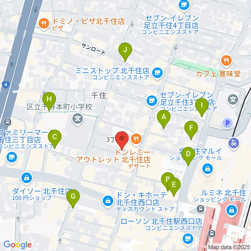 キャナリーギタースクール周辺の駐車場・コインパーキング一覧地図