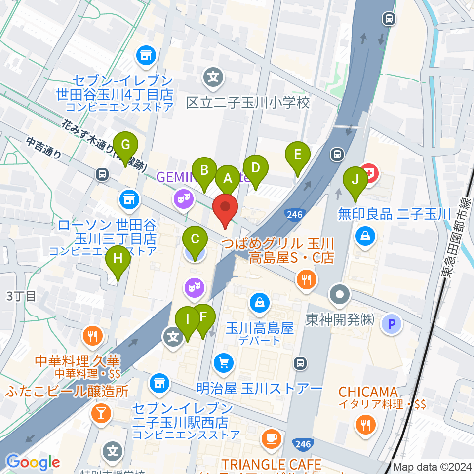 コパンミュージック周辺の駐車場・コインパーキング一覧地図