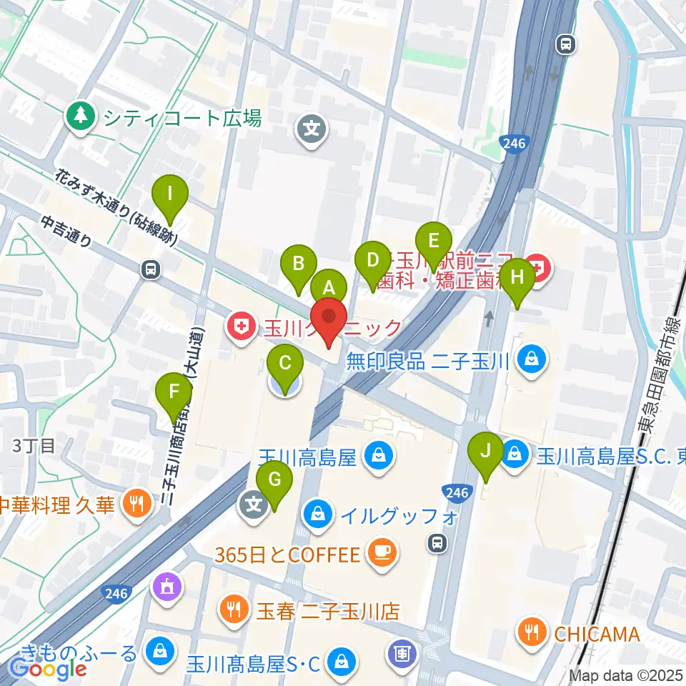 コパンミュージック周辺の駐車場・コインパーキング一覧地図