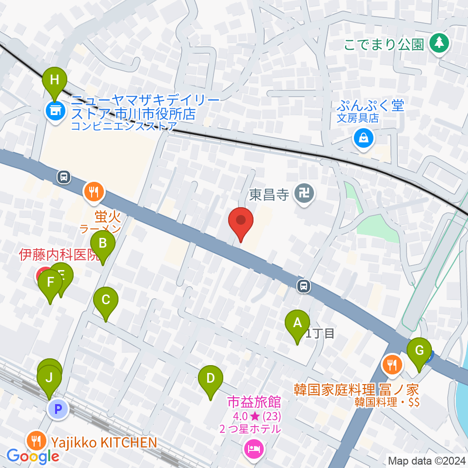 サウンドビュー音楽教室周辺の駐車場・コインパーキング一覧地図