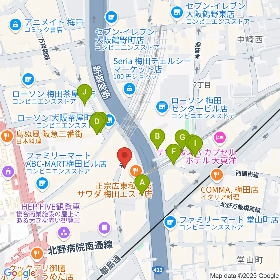 ドルチェ・ミュージック・アカデミーOSAKA周辺の駐車場・コインパーキング一覧地図