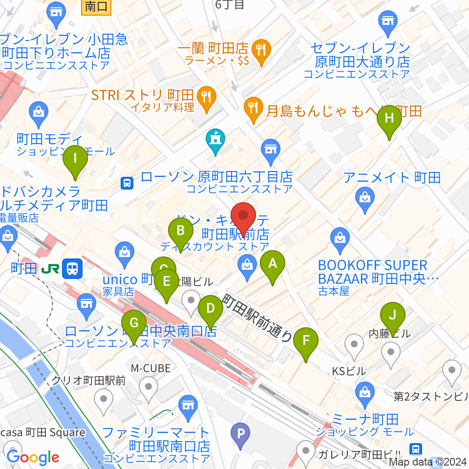 スガナミミュージックサロン町田周辺の駐車場・コインパーキング一覧地図