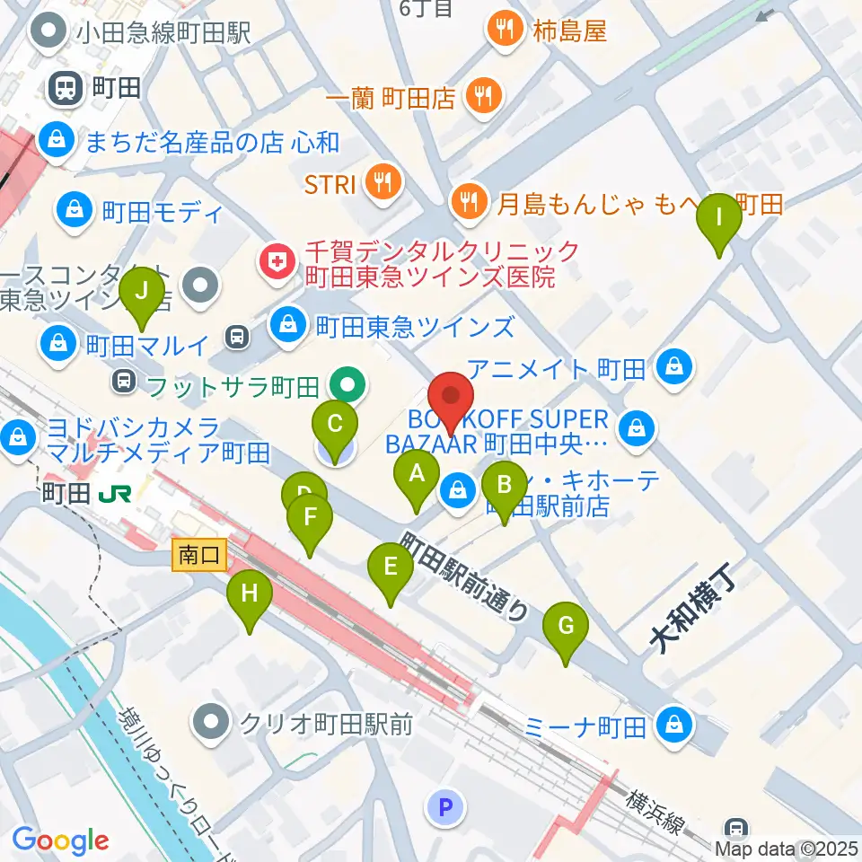 スガナミミュージックサロン町田周辺の駐車場・コインパーキング一覧地図