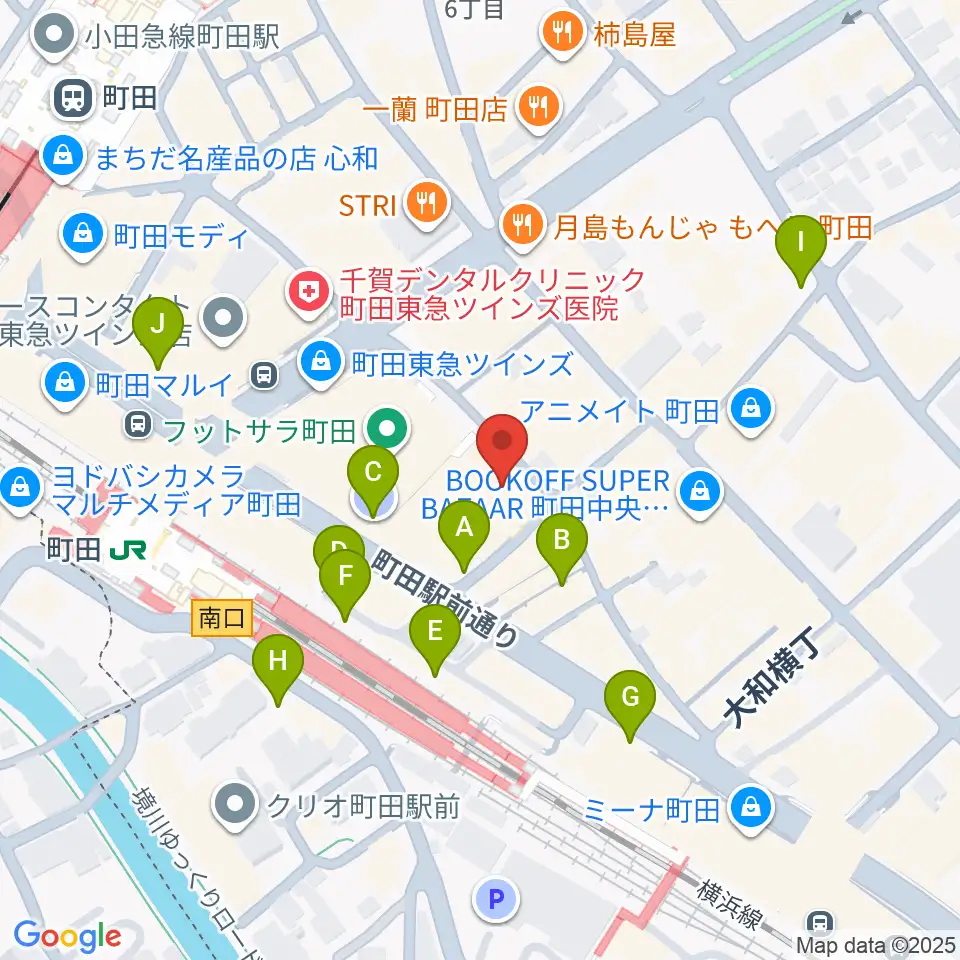 スガナミミュージックサロン町田周辺の駐車場・コインパーキング一覧地図