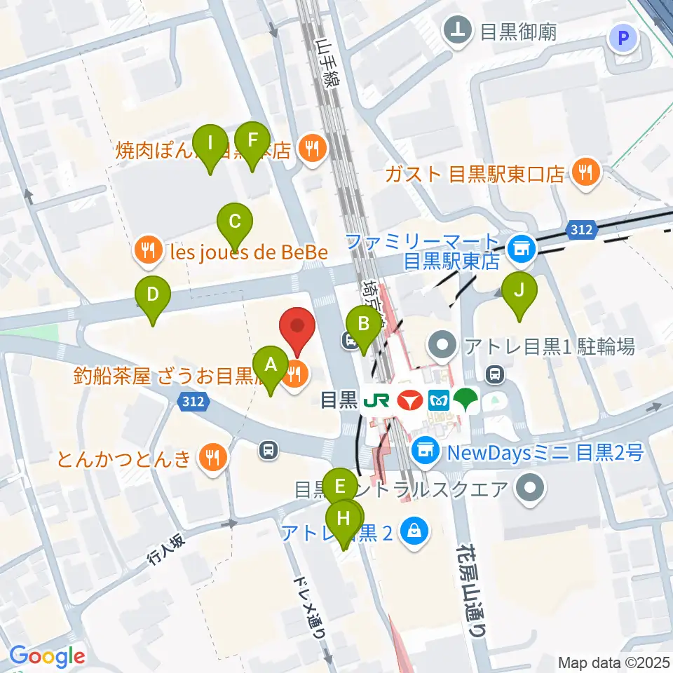 スガナミミュージックサロン目黒周辺の駐車場・コインパーキング一覧地図