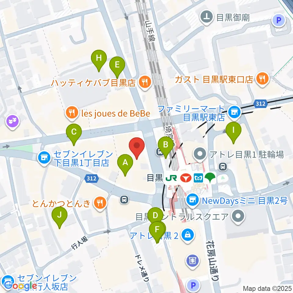 スガナミミュージックサロン目黒周辺の駐車場・コインパーキング一覧地図