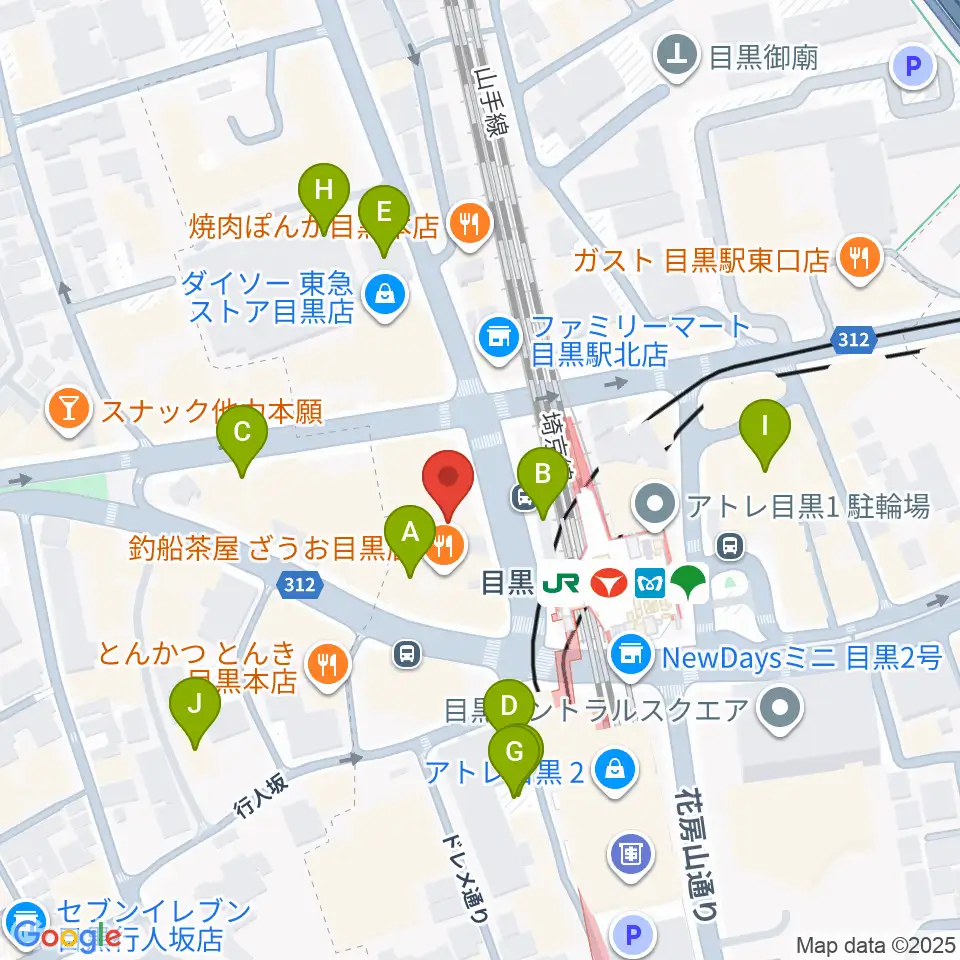 スガナミミュージックサロン目黒周辺の駐車場・コインパーキング一覧地図