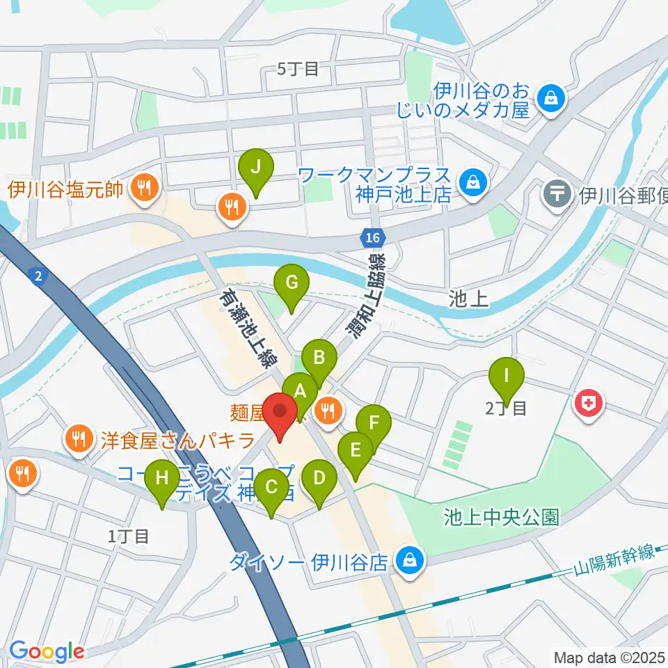 スガナミ楽器 伊川谷ミュージックセンター周辺の駐車場・コインパーキング一覧地図