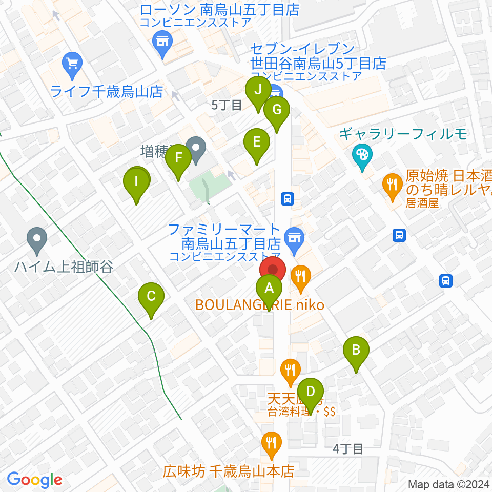 スガナミ楽器 烏山南口センター周辺の駐車場・コインパーキング一覧地図