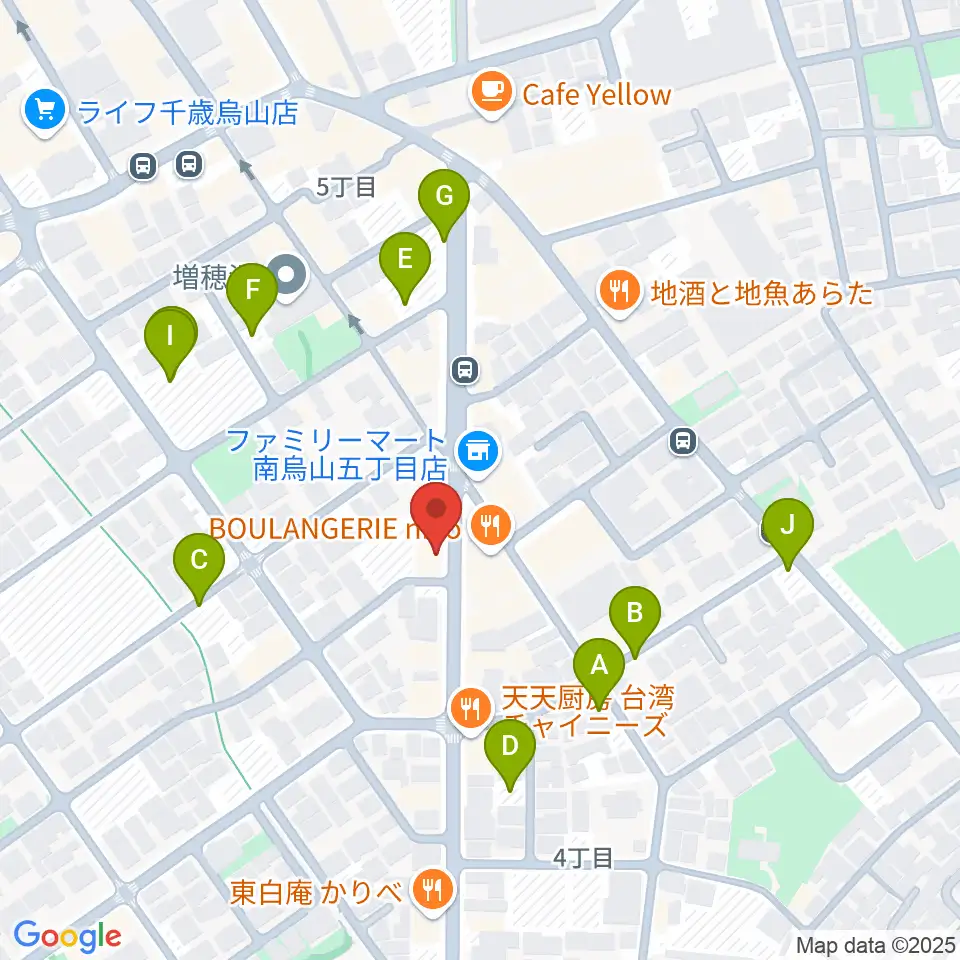 スガナミ楽器 烏山南口センター周辺の駐車場・コインパーキング一覧地図