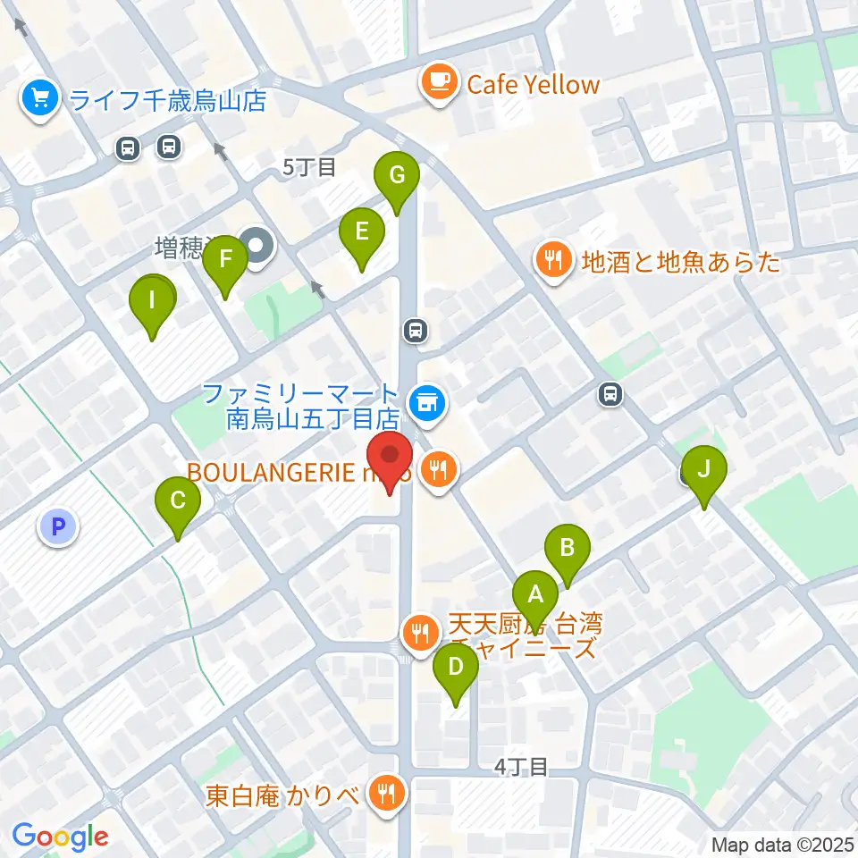 スガナミ楽器 烏山南口センター周辺の駐車場・コインパーキング一覧地図