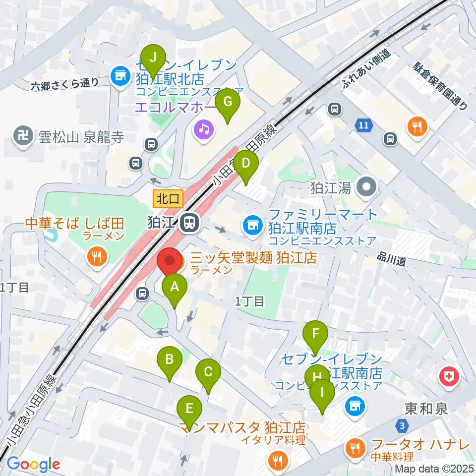 スガナミ楽器 狛江センター周辺の駐車場・コインパーキング一覧地図