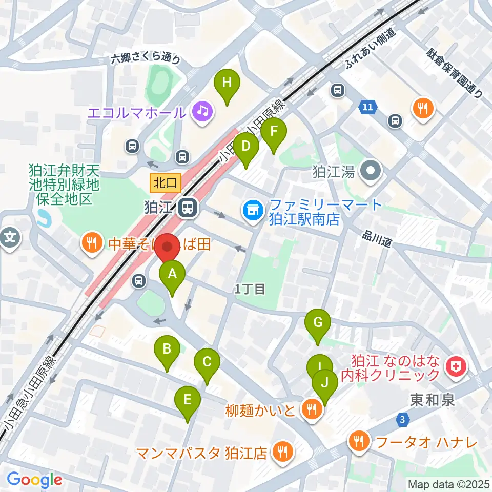 スガナミ楽器 狛江センター周辺の駐車場・コインパーキング一覧地図