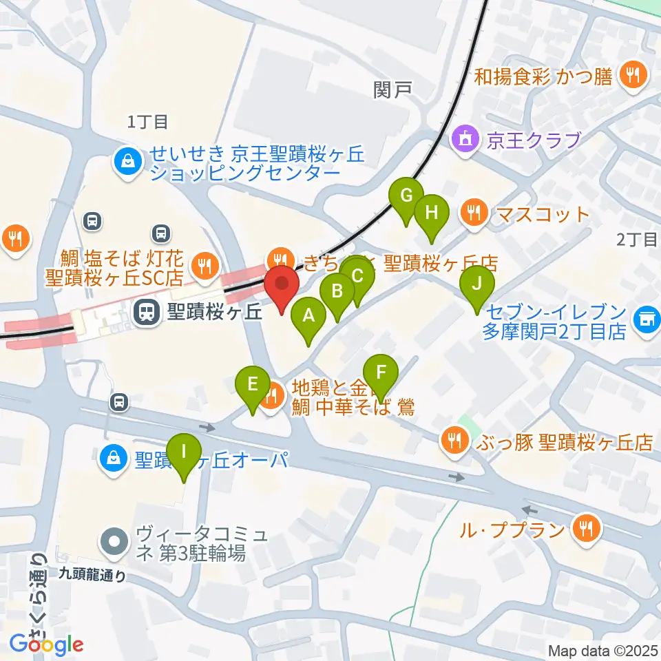 スガナミ楽器 桜ヶ丘センター周辺の駐車場・コインパーキング一覧地図