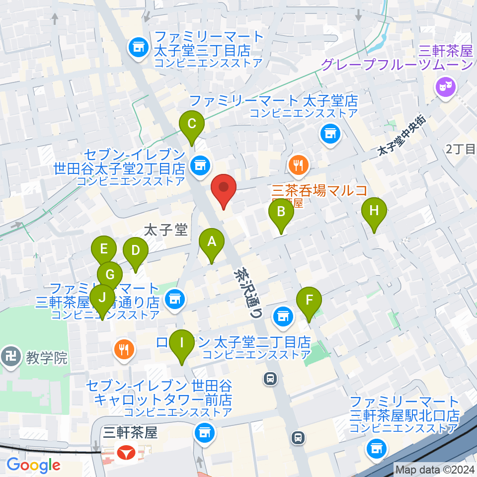 スガナミ三軒茶屋センター周辺の駐車場・コインパーキング一覧地図