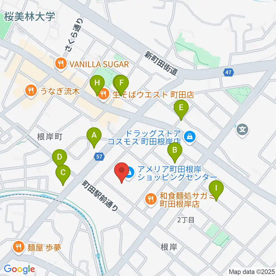 スガナミ楽器 町田根岸センター周辺の駐車場・コインパーキング一覧地図