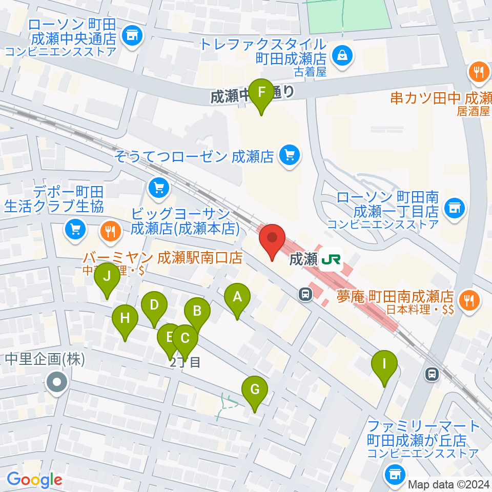 スガナミ楽器 成瀬センター周辺の駐車場・コインパーキング一覧地図