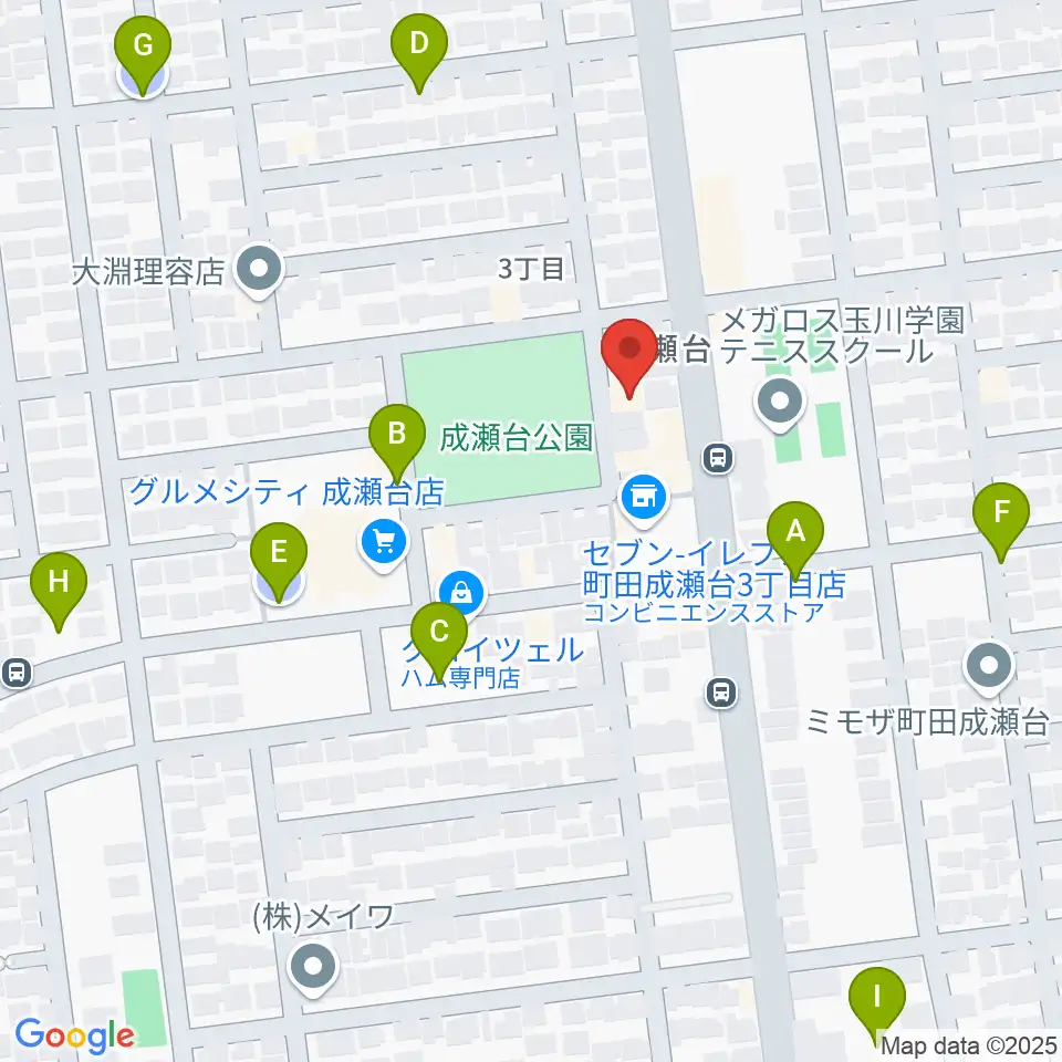 スガナミ楽器 成瀬台センター周辺の駐車場・コインパーキング一覧地図