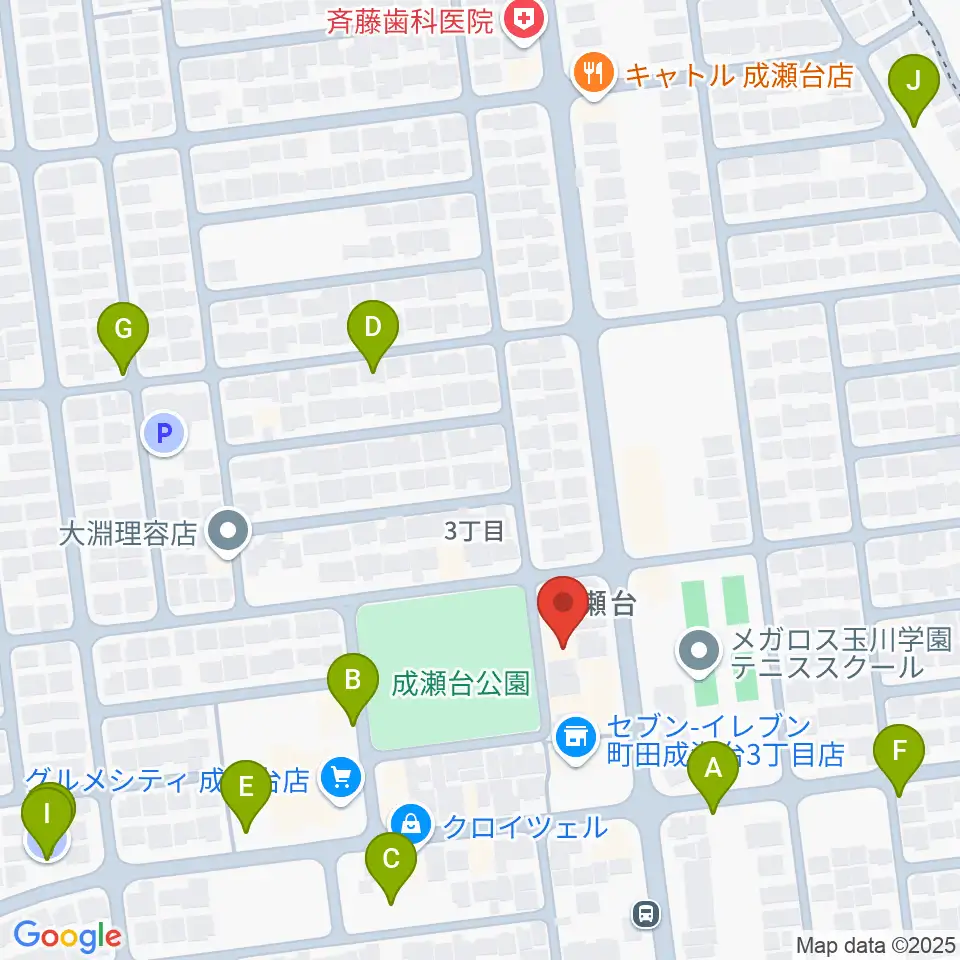 スガナミ楽器 成瀬台センター周辺の駐車場・コインパーキング一覧地図