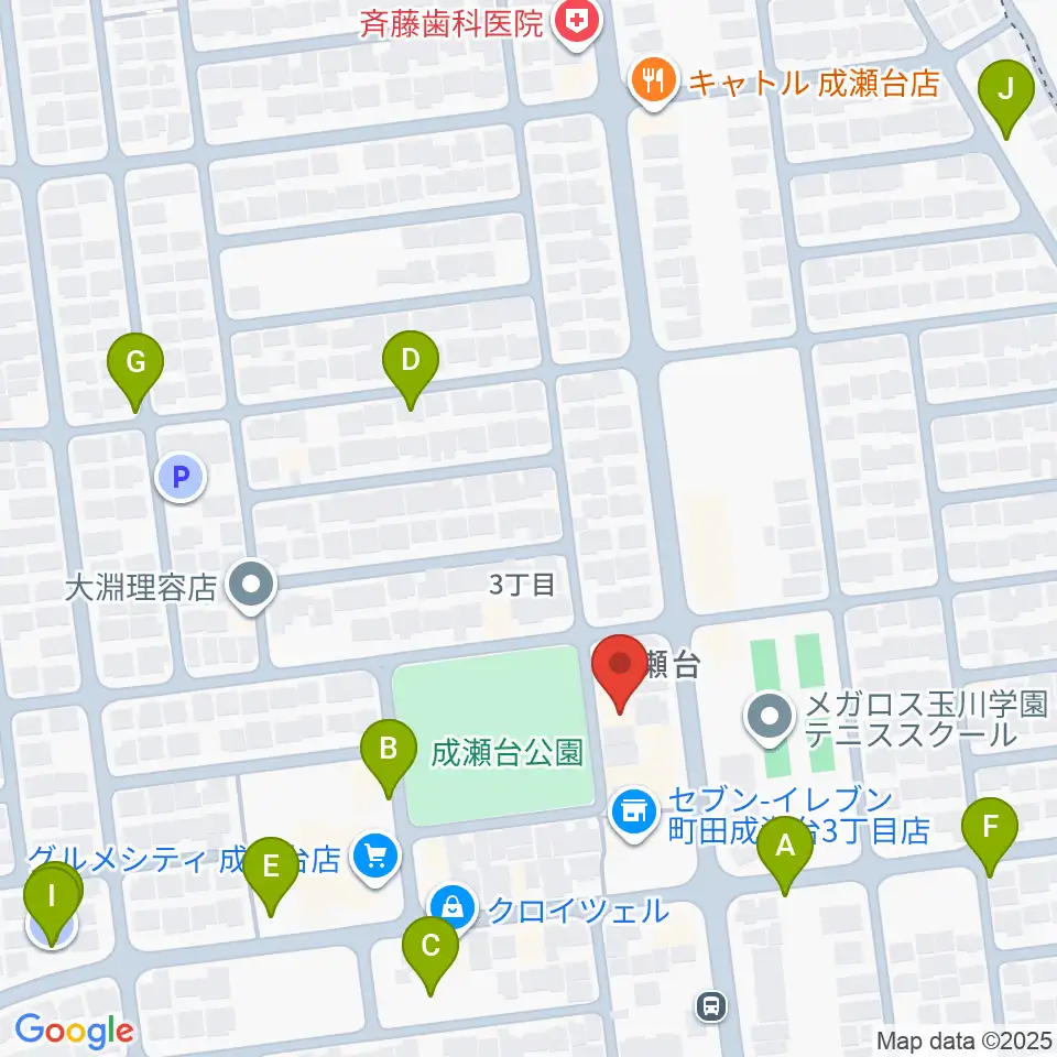 スガナミ楽器 成瀬台センター周辺の駐車場・コインパーキング一覧地図