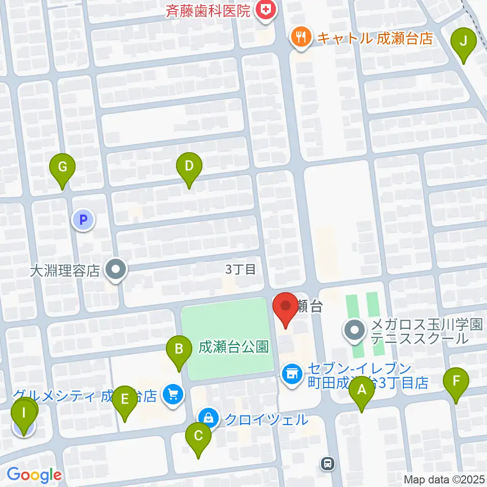 スガナミ楽器 成瀬台センター周辺の駐車場・コインパーキング一覧地図