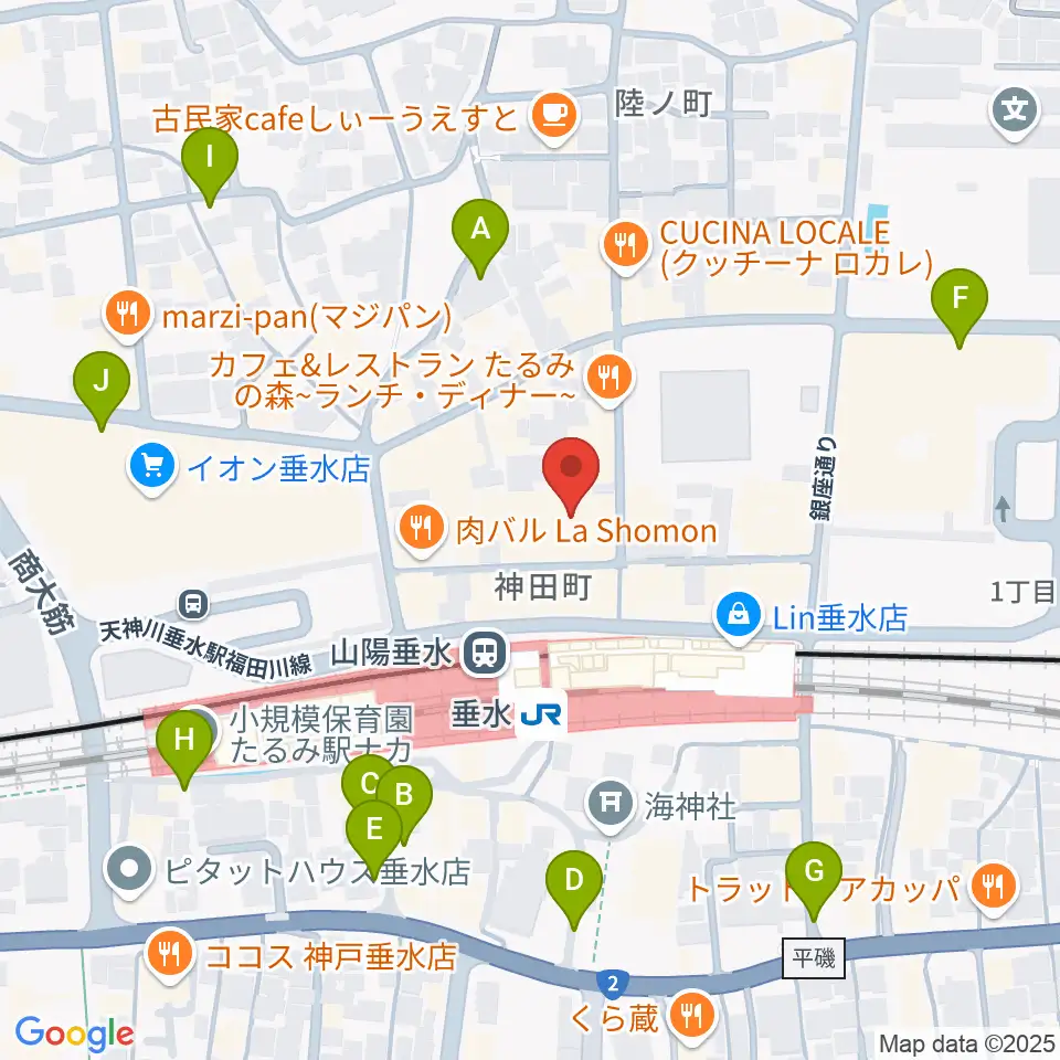 スガナミ楽器 垂水ミュージックセンター周辺の駐車場・コインパーキング一覧地図