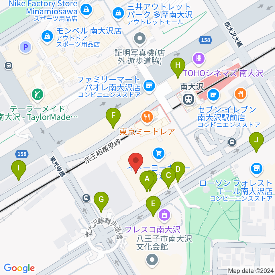 スガナミ楽器 南大沢駅前センター周辺の駐車場・コインパーキング一覧地図