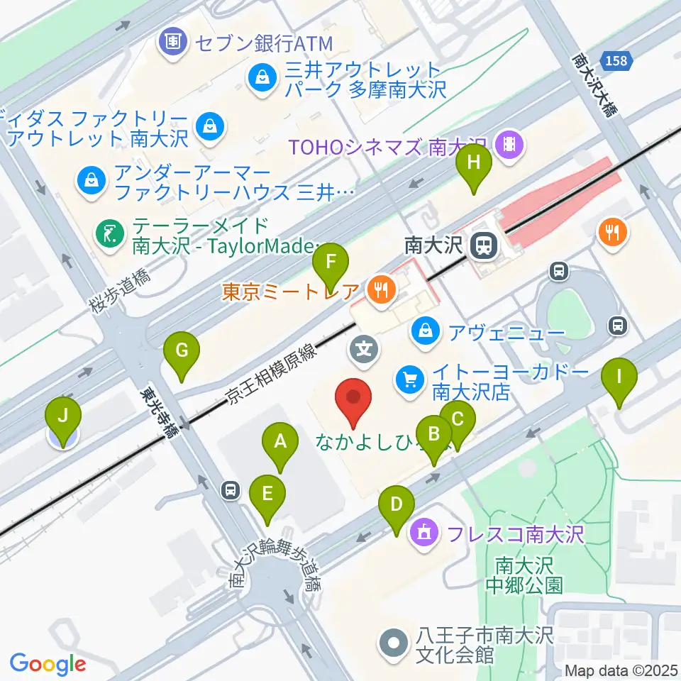 スガナミ楽器 南大沢駅前センター周辺の駐車場・コインパーキング一覧地図