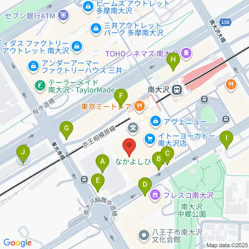 スガナミ楽器 南大沢駅前センター周辺の駐車場・コインパーキング一覧地図